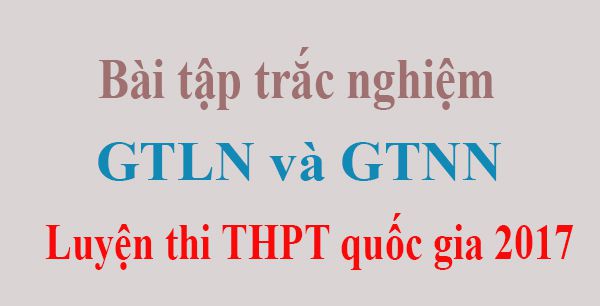 Bài tập trắc nghiệm chuyên đề GTLN và GTNN của hàm số