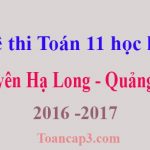 Đề thi Toán 11 học kì 1 THPT chuyên Hạ Long - Quảng Ninh 2016 -2017