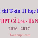 Đề thi Toán 11 học kì 1 THPT Cổ Loa - Hà Nội 2016 -2017
