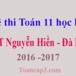 Đề thi Toán 11 học kì 1 THPT Nguyễn Hiền - Đà Nẵng 2016 -2017