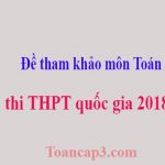 Đề tham khảo môn Toán thi THPT quốc gia 2018